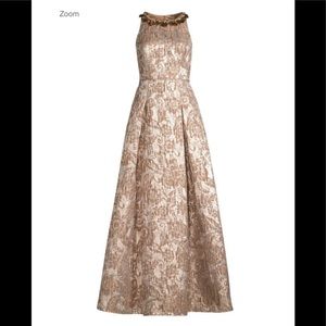 Aidan Mattox Embellished Jacquard Dress